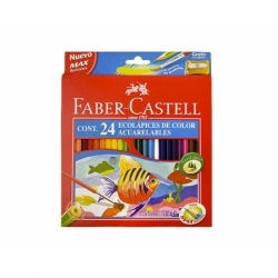 Lápices de Colores + Sacapunta 24 unidades Faber Castell