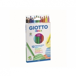 Lápiz Mega 12 Colores Giotto