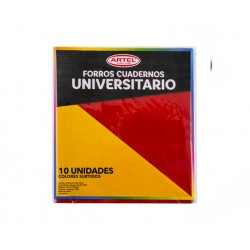 Forro Cuaderno Universitario colores 10 und. Artel