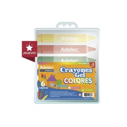 Crayones Gel 6 colores Adetec