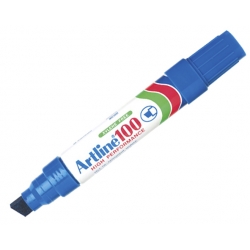 Marcador permanente recargable 100 azul P/biselada Artline