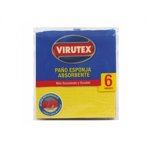 Paño Cocina Spongi Antibacterial 6und. Virutex