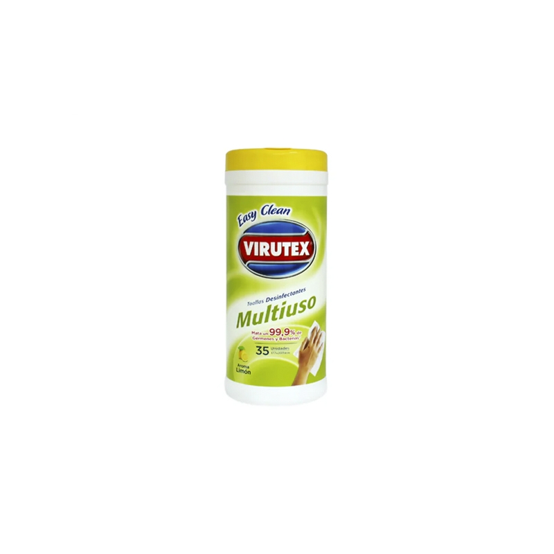 Toallitas Desinfectantes Multiuso Virutex, Aroma Limón, 50 unid