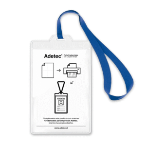 Porta Credencial con Lanyard Simple 40und Adetec