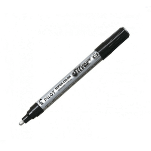 Marcador Permanente Óleo Punta Redonda Plata 2mm Pilot