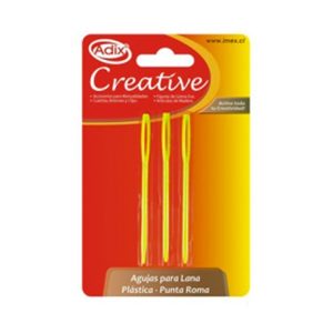 Aguja plástica lana 3 unidades blister Creative Adix