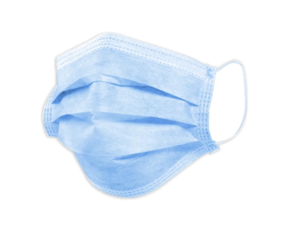 Mascarillas desechables 10 unidades 3 pliegues celeste