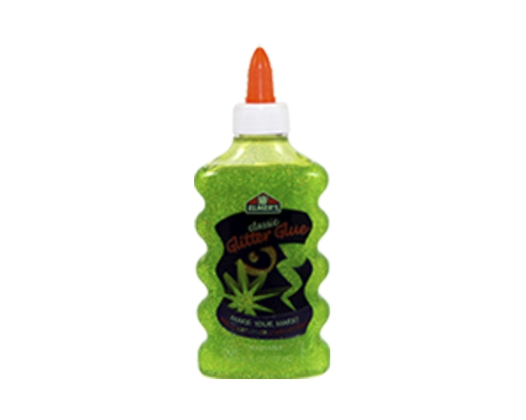 Pegamento Glitter Glue verde 177ml. Elmers