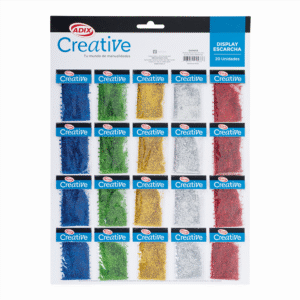 Escarcha Creative Display 5 Colores 100gr 20 Unidades Adix