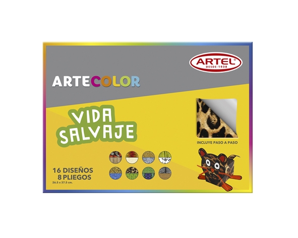 Carpeta Vida Salvaje 8 hojas 16 diseños Artel