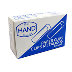 Clips Metálicos Punta Redonda 28mm 100 Unidades Hand