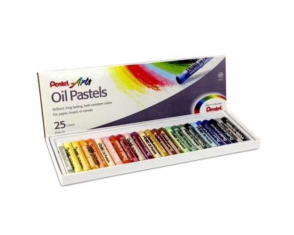 Lápices Pastel Graso 25 Colores Pentel
