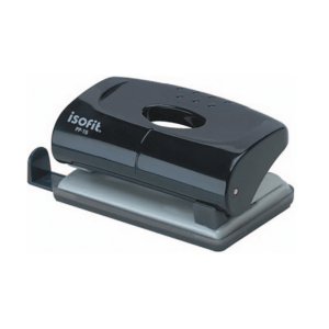 Perforadora PP15 Pequeña Metálica Negra Capacidad 10hjs Isofit