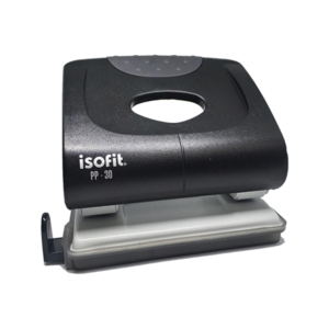 Perforadora PP30 Mediana Plástica Negra Capacidad 25hjs Isofit