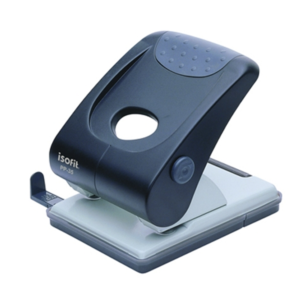 Perforadora PP35 Grande Plástica Negra Gris Capacidad 30hjs Isofit
