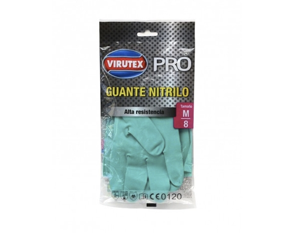 Guante Nitrilo Verde Talla M Virutex Pro