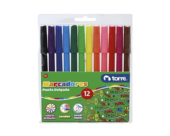 Lápices scripto 12 colores Torre