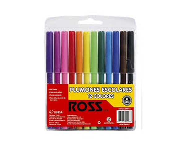 Lápices scripto 12 colores Ross