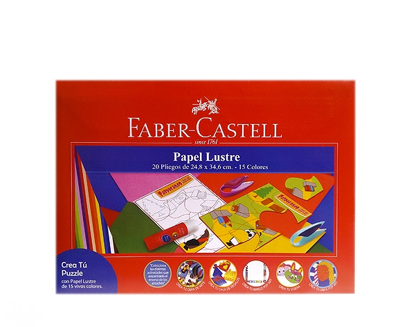 Carpeta Papel Lustre 20 Pliegos Faber Castell