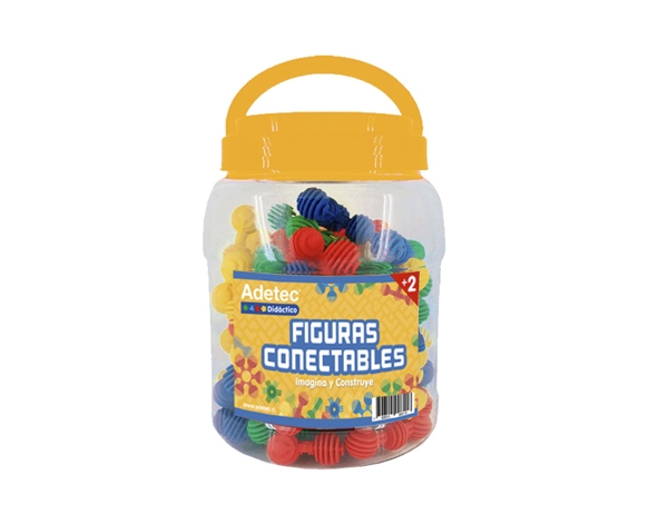 Figuras Conectables Didácticas 60 piezas Adetec