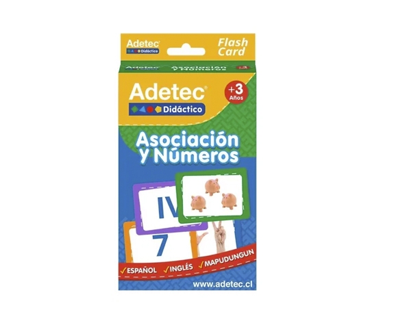 Flash Card Asociación y Números 60 piezas Adetec