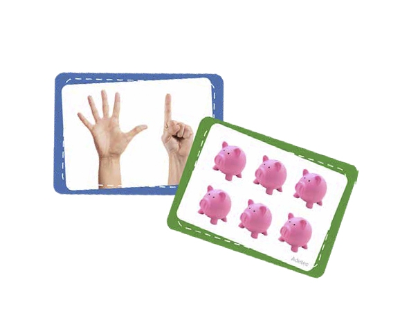 Flash Card Asociación y Números 60 piezas Adetec