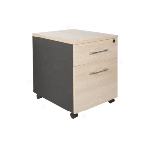 Cajonera Melamina Móvil 57cm Natura/Gris Econosillas