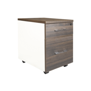 Cajonera Melamina Móvil 57cm Wengue/Blanco Econosillas