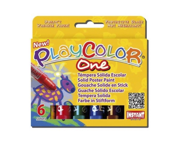 Tempera solida Playcolor 6 colores Instant