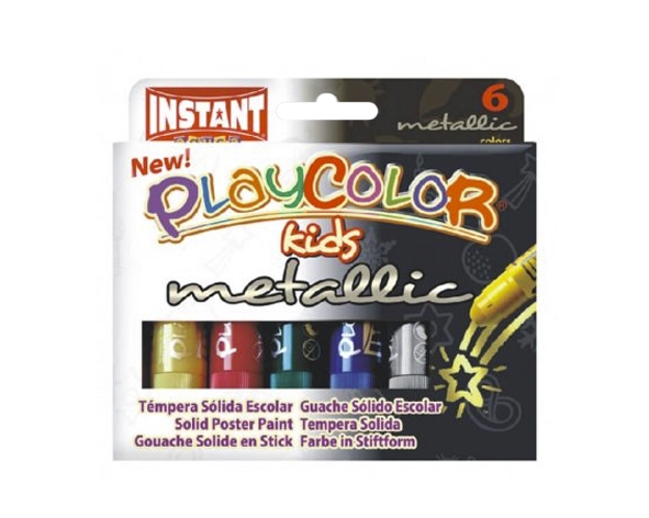 Tempera Metalizada Playcolor 6 colores Instant
