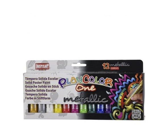 Tempera Metalizada Playcolor 12 colores Instant