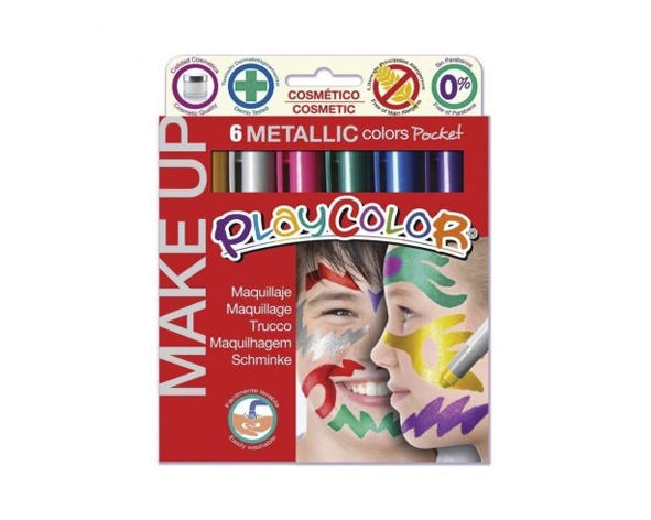Tempera Maquillaje Playcolor Metalizado Instant