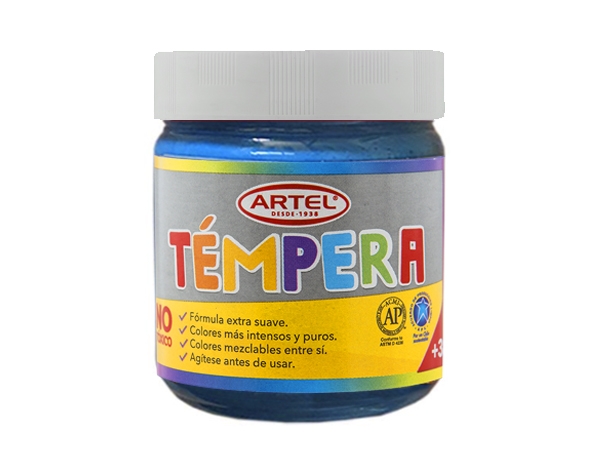 Tempera Frasco 100ml. Celeste Artel