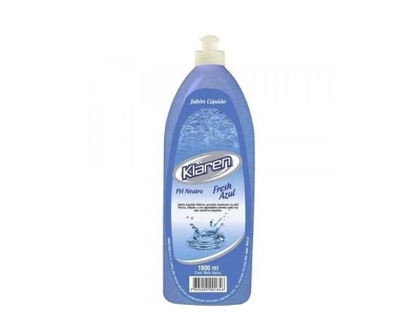 Jabon Liquido 1Litro Fresh Azul Klaren