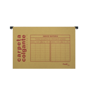 Carpeta Colgante Kraft Fleje Plástico 40x23.5cm Rem