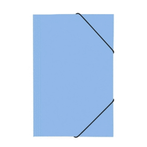 Carpeta Cartulina con Elástico Celeste Buho