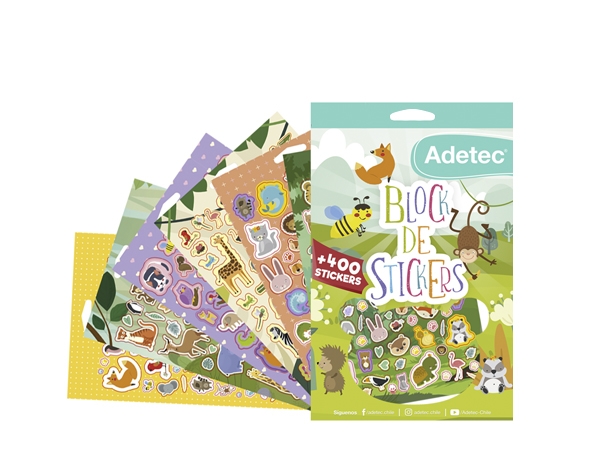 Block de Stickers Animalitos Adetec