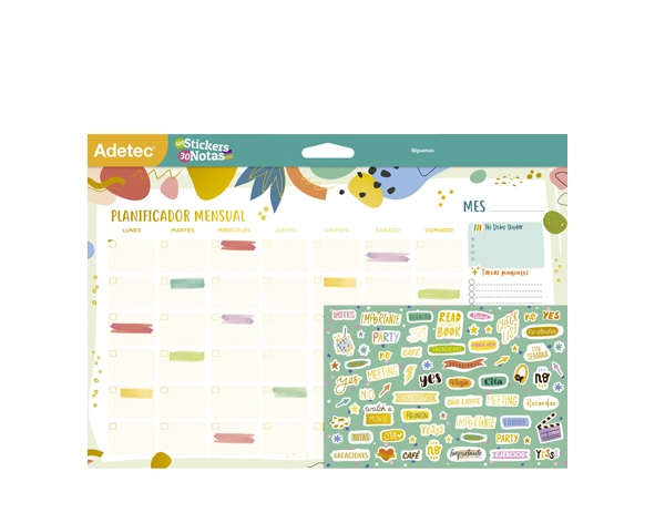 Planificador Mensual Diseños Surtidos Adetec