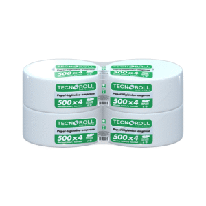 Papel Higiénico Jumbo Hoja Simple 500m x 4 Unidades Tecnoroll