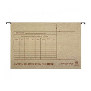 Carpeta Colgante N°20 Fleje Metal Buho