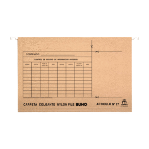 Carpeta Colgante Nº 27 Fleje Metal Buho