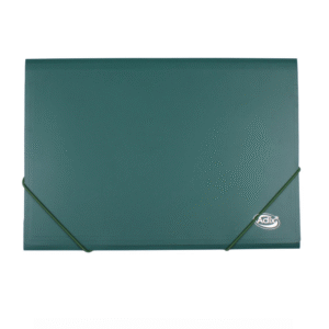 Carpeta Cartera Oficio con Elástico Plástica Verde Adix