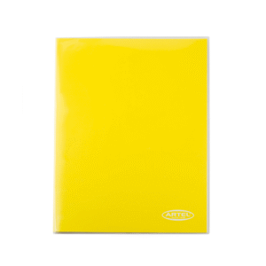Carpeta Plastificada Amarilla Oficio con Gusano Artel
