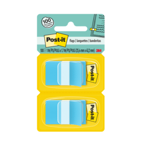 Banderita Adhesiva 680-2 Azul 100 Unidades 3M