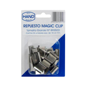 Repuesto Magic Clip Plateado 18x6mm 24 Unidades Hand