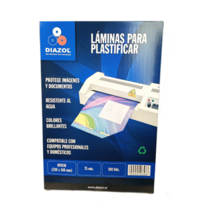 Lámina Termolaminada Oficio 23x34cm 75mic 100 Unidades Diazol