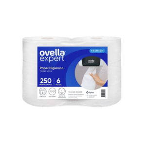 Papel Higiénico Jumbo Doble Hoja 250m x 6 Unidades Ovella