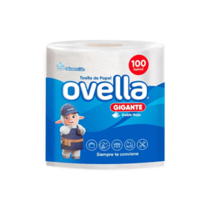 Toalla Papel Gigante Doble Hoja 100m x 1 Unidad Ovella