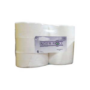 Papel Higiénico Jumbo Hoja Simple 500m x 4 Unidades Inder-Roll
