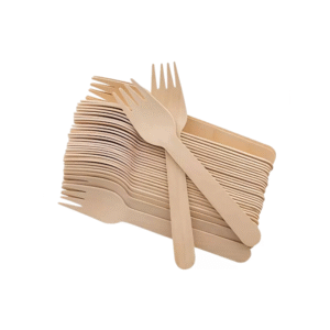 Tenedor Madera Desechable 100 Unidades Genérico